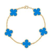 ราคา TOP Version sBvlgariˉVC A Herm PIagets CATR S925 Sterling silver lucky four leaf clover necklace female rose gold clavicle chain s925 red agate clavicle chain (19283403235)