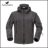 ราคา Fuguiniao Outdoor Fleece Softshell Jacket ทหารยุทธวิธี Man Casual Hooded Jacket Outerwear Coat Army Clothes (16948045293)