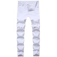 ราคา CODzj312680 Mr Right Men Stylish Ripped Jeans Pants Biker Classic Skinny Slim Straight Denim Trousers (19684123140)