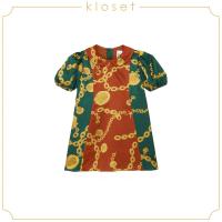ราคา Kloset Long Sleeve Chain Print Midi Dress SS20 KD003 ชุดเด็ก ชุดเดรสเด็ก ชุดเด็กแฟชั่น (17281710541)