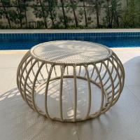 ราคา Mardi Decor Tropical White Coffee Table (18279122580)
