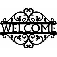 ราคา Decorative Curling Vine Metal Art Welcome Sign for House 12 x8 5inch Metal Wall Art (20640301882)