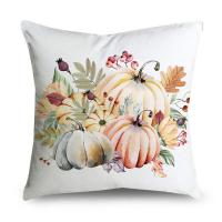 ราคา ผ้าคลุมหมอนอิงฟักทองสีน้ำ 45 50ซม สำหรับโซฟาตกแต่งบ้านวันหยุดรองเท้าบูทหน้าฝนฟักทองสีฟ้าลายทางขาวดำปลอกหมอนสำหรับฤดูใบไม้ร่วง (19934115200)