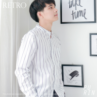 ราคา Purinmens Retro เสื้อเชิ้ตผ้าคอตตอนผสมลินิน คอจีน ลายทาง สีขาว สีดำ สีกรม ดีไซน์เรียบง่าย แมทชง่ายกับกางเกงสแล็ค และยีนส์ตัวโปรด (16182346104)