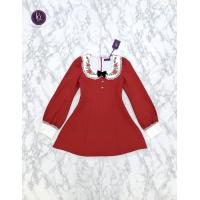 ราคา Luxury Rose Dress เดรสสั้นแขนยาวสีแดง ปกคอบัวงานปักกุหลาบแต่งโบว์ดำ ทรงกระโปรงสวยอยู่ทรง แต่งกระดุมเพชร สวยหรูเรียบง่าย (21251307056)