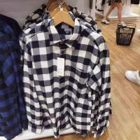ราคา Uniqlo แท้เสื้อสำหรับทั้งหญิงและชายห้องลองเสื้อผ้าสักหลาดเสื้อเชิ้ตลายสก๊อตขนแกะสองด้านเสื้อเสื้อโค้ตทรงหลวมแขนยาว462402 UNIQLO (21180015891)