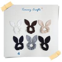 ราคา ยางรัดผมหูกระต่าย โดนัทรัดผม ผ้าคอตตอน สีพื้น 1 Bunny Ears cotton Hair scrunchies (4540614901)