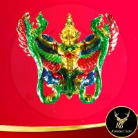 ราคา พญาครุฑหยุดนาค หลวงพ่อสนั่น วัดกลางราชครูธาราม อำเภอวิเศษชัยชาญ จังหวัดอ่างทอง เนื้อทองเหลืองลงยา ขนาด 2 5x3 0 cm (19514990675)