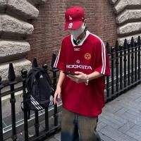 ราคา ASRV เสื้อโปโลผู้ชาย Polo เสื้อคอปกผูชาย เสื้อกีฬาคอปก เสื้อยืดคอปก ตัวอักษรสีแดงผู้ชายเสื้อยืดคอปกคอเสื้อคอปกสีบล็อกสีรถจักรยานยนต์สไตล์เสื้อโปโลของผู้ชาย (18803231513)