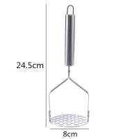 ราคา Stainless Steel Kitchen Accessories Vegetable Tools For Smooth Mashing Smooth Mashed Potatoes Stainless Steel Potato Masher Vegetable Masher Press (20333702264)