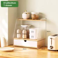 ราคา ชั้นแขวนอุปกรณ์ในครัวอาหารเครื่องเทศชั้นเก็บของเคาน์เตอร์ไมโครเวฟตู้หลายชั้นเก็บของ (20531682153)