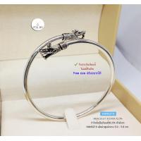 ราคา กำไลเงินแท้92 5 หัวมังกร รมดำ กำไลแบบโปร่ง ไม่หนักมากค่ะ มีหลาย size ให้เลือก เรือนเงินแท้ (20809572276)