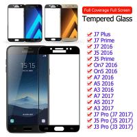 ราคา 9H ป้องกันกระจกนิรภัยสำหรับ Samsung Galaxy J7 Plus A3 A5 A7 2017 On5 On7 2016 J3 J5 Pro J7 Prime กระจกนิรภัยหน้าจอ Protector Glass ฟิล์มด้านหน้า (10424567762)