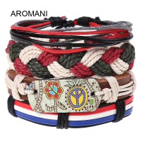 ราคา กำไลข้อมือหนังถักปรับได้สร้อยข้อมือลูกปัดไม้เชือกวินเทจสำหรับผู้ชายและผู้หญิง (15087522231)