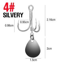 ราคา 1ชิ้นตะขอแหลมเหล็กกล้าคาร์บอนสูงพร้อมช้อนเงิน สีทองหมุนได้เลื่อมตกปลาพร้อมเหยื่อล่อแบบมีหนามสำหรับน้ำจืดน้ำเค็มปลาเทราต์ปลาตะเพียน (17824457381)