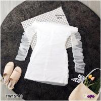 ราคา 15748 เดรสสั้น เปิดไหล่ แขนยาว ชุดสีชมพู ผ้ามุ้ง มินิเดรส เสื้อผ้าแฟชั่น ชุดออกงาน ชุดเที่ยว (16980266141)