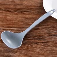 ราคา ช้อนตักซุป Plastic soup spoon ช้อนด้ามจับยาว ช้อน ผลิตจากฟางข้าวสาลี (20769063649)