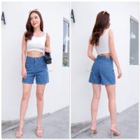 ราคา SKY กางเกงยีนส์ ผ้ายีนส์ทอริ้ว กระเป๋าทรงปืน เอวสูงไม่มาก กางเกงSKY (17484136482)