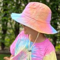 ราคา หมวกบักเก็ต มัดย้อม สีพาสเทล แบบมีสายรัดคาง เด็ก ผู้ใหญ่ (13480806042)