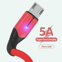 ราคา Led Micro USB 5A สายชาร์จอย่างรวดเร็วสำหรับ Xiaomi 3 4 Redmi 7 Note 4X 5 5A 6 6A Samsung S6 S7ขอบชาร์จข้อมูลสายซิลิโคนเหลว (13205088826)