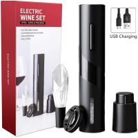 ราคา Automatic Red Wine Bottle Opener Set Electric Wine Corkscrew Foil Cutter Vacuum Stopper Wine Aerator Pourer Kitchen Accessories (11720114230)