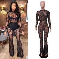 ราคา เซ็กซี่ซีทรูลูกไม้เหมาะสมกับ2022ใหม่แขนยาวสีดำผู้หญิงชิ้นเดียว Romper สำหรับพรรคไนท์คลับ B Odycon ชุดบอดี้สูท (19971000312)