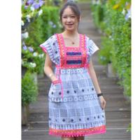 ราคา ชุดดอย ชุดเดรส ชุดพื้นเมือง ชุดผ้าฝ้ายพิมพ์ลาย ทรงเกาหลี สวยน่ารัก ตอนรับหน้าหนาว (19950421600)