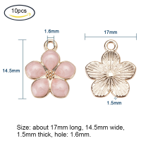 ราคา Beebeecraft 5 20 pc Alloy Enamel Flower Pendants Cherry Blossoms Flower Charms Gold Plated Pendant for Women Jewelry Making Necklace Earrings Bracelet Craft Findings (17241292940)