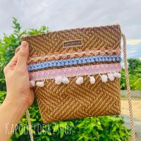 ราคา กระเป๋าสาน กระเป๋าสะพายข้าง ตกแต่งไม่ซ้ำแบบใคร kapooklook กระเป๋าสะพายข้างสาน สานตกแต่ง (10108044333)