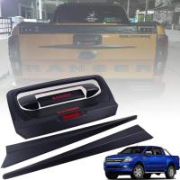 ราคา ครอบมือเปิดฝาท้าย เบ้ารองมือเปิดท้าย พร้อมปลายดาบ รุ่น ฟอร์ด เรนเจอร์ FORD RANGER ปี 2012 2018 สีดำด้าน โลโก้แดง 5 ชิ้น (4862350682)