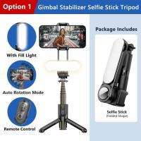 ราคา Gimbal Stabilizer ไม้เซลฟี่สำหรับ iPhone โทรศัพท์ Android มือถือไฟ LED ที่ยึดโทรศัพท์มือถือกล้องสมาร์ทโฟน (21171158097)