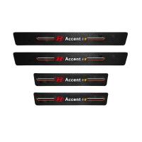 ราคา Sieece สำหรับ Hyundai Accent 4 ชิ้น กันรอยประตูรถยนต์ คาร์บอนไฟเบอร์ สติ๊กเกอร์กันรอย แผ่นกันรอยประตูรถยน สติกเกอร์ติดรถ ติดขอบประตู ฟิล์มกันรอยรถยนต์ สติ๊กเกอร์ติดรถ สติ๊กเกอร์รถยนต์ ของแต่งรถยนต์ (1