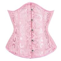 ราคา Push Up Bustier Corset Top Backless Bustier Corset Boned เอวเทรนเนอร์ Lace Up Waistband Jacquard Overbust Corset Vest (16779245895)