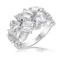ราคา Merii แหวนเงินประดับ CZ หลากดีไซน์ ทรงหยดน้ำ สไตล์แหวนปลอกมีด แหวนเพชรCZ Laureate 221R0553 01 (19677120293)