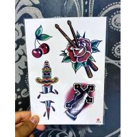 ราคา ตัวอักษร สติ๊กเกอร์แทททู รอยสักชั่วคราว ขนาด 21x15 cm Temporary Tattoo Sticker รอยสักชั่วคราวกันน้ำ แทททูกันน้ำ แทททูลายสัก แทททูเท่ ๆ (7589994461)