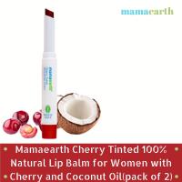 ราคา Mamaearth Cherry Tinted 100 Natural Lip Balm for Women with Cherry and Coconut Oil 2 g PACK OF 2 (15254581366)