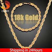 ราคา CLIBER 18 K Gold Filledสายสร้อยแบบโซ่เกลียวสำหรับผู้ชาย ผู้หญิงเชือกโซ่ทองเครื่องประดับแอฟริกาอาหรับChainเอธิโอเปียยาวของขวัญแฟนหนุ่ม (6109730509)