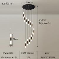 ราคา SUNMEIYI โคมไฟแบบแขวนแก้วโคมระย้าประดับบันไดพอร์ซเลนเลียนแบบเงาแบบเกลียวโคมไฟระย้าตกแต่งในร่มโคมไฟแขวนโรงแรม (18155243427)