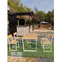 ราคา ชุดโต๊ะ ชุดโต๊ะเก้าอี้ โต๊ะทานอาหารพร้อมเก้าอี้ 4 ที่นั่ง โต๊ะ เก้าอี้ ขาเหล็ก ท็อปไม้ยางพาราประสาน ไม้จริง (12562416023)