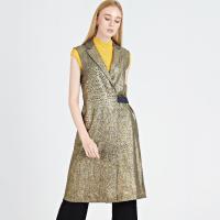 ราคา Guy Laroche BOUCLE JACKET Reversible Long Sleeveless Jacket แจ็คเก็ตตัวยาว ใส่ได้ 2 ด้าน สีเมทาลิค กีลาโรช IT55GL (13356823735)