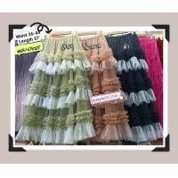 ราคา KIM กระโปรงผ้าzetoมุ้ง แต่งระบายชั้นๆ สไตล์ฟู อลังการ สีทูโทน แบบเรียบหรู เอวยางสีตามผ้า เอวสม็อก 26 40นิ้วสะโพก50นิ้ว ยาวสุด37นิ้ว ผ้ายาวพิเศษ ออกงาน สวยอลังการ ใส่แล้วไม่ซ้ำ (21272992157)