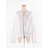 ราคา Zara เสื้อคลุมแขนยาว ไหล่สโลปใส่แบบOversized ผ้าปักลายฉลุ ซิปหน้า ป้ายแบรนด์ระบุไซส์ EUR M Preloved (20690035984)