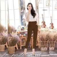 ราคา TW1920 Set 2 ชิ้น เสื้อลูกไม้แขนระบาย กางเกง (404144360)