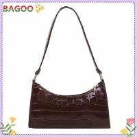 ราคา จัดส่งเร็ว กระเป๋าถือสะพายไหล่สำหรับผู้หญิงแฟชั่นกระเป๋าช้อปปิ้งหนังจระเข้ PU สีทึบช้อปปิ้งกระเป๋าสะพายไหล่ซิปสบายๆสำหรับช้อปปิ้งประจำวันการเดินทางพักผ่อน (18576873711)