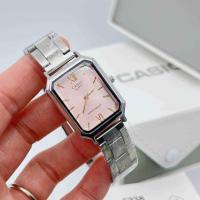 ราคา ใหม่นาฬิกาผู้หญิง นาฬิกา CASIO ผญ นาฬิกาข้อมือหญิง กันน้ำ นาฬิกาสำหรับผู้หญิง สีชมพู หน้าปัดสี่เหลี่ยม ขนาด 30MM หน้าปัดแบบ ขีด และโรมัน (20557278570)
