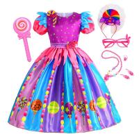 ราคา 2023 Sweet Lollipop Candy Kids Dress Carnival Party Little Girl Birthday Costume Fancy Rainbow Tutu Children Wedding Clothes by Hs2023 (19691850762)