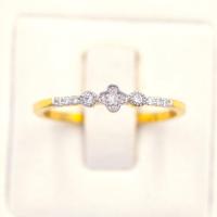 ราคา Happy Jewelry แหวนใบโคลเวอร์ 4 แฉก บ่าข้าง ทองแท้ 9k 37 5 เพชรเกสร ME045 (19829976207)