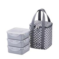 ราคา LocknLock ล็อกเอ็นล็อก ชุดกล่องอาหารกลางวัน ชุดกล่องถนอมอาหาร รุ่น HPL823 (17539682429)