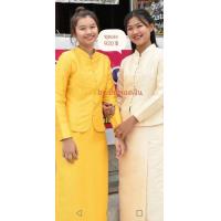 ราคา เสื้อสูทพระราชทานชายแขนสั้น สีเหลืองทอง งานผ้าไหมอิตาลีอัดกาวทั้งตัว กระเป๋าเจาะ ไซด์ MLXL สวย (19437423597)