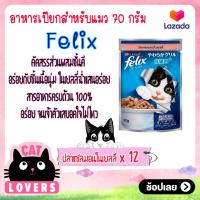 ราคา 12ซอง Felix Pouch Adult Cat Food Salmon in Jelly size 70 g เฟลิกซ์ เพาว์ รสปลาแซลมอนในเยลลี่ อาหารแมวแบบเปียก ขนาด 70 กรัม (13335274885)